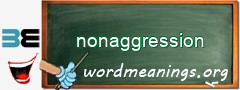 WordMeaning blackboard for nonaggression